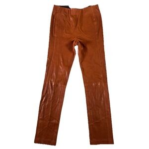Rag and Bone Lamb Leather Pants Women's Size 6‎ (26w) Cognac Brown
